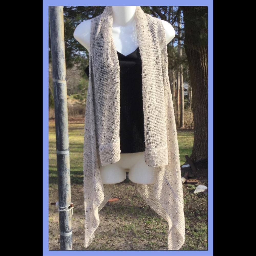 Sweater/Mesh Shrug, sz M